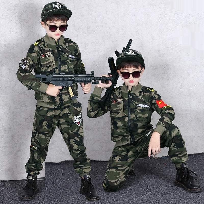 Big Kids' Autumn Camouflage Two-Piece Suit | Knitted | Two-Piece Set