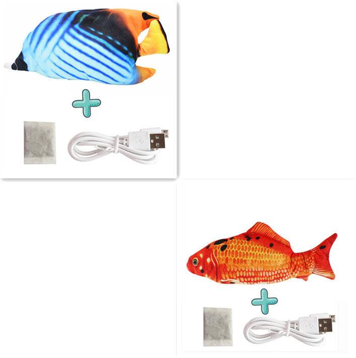 Electric Jumping Fish Cat Toy | USB, Touch Sensor