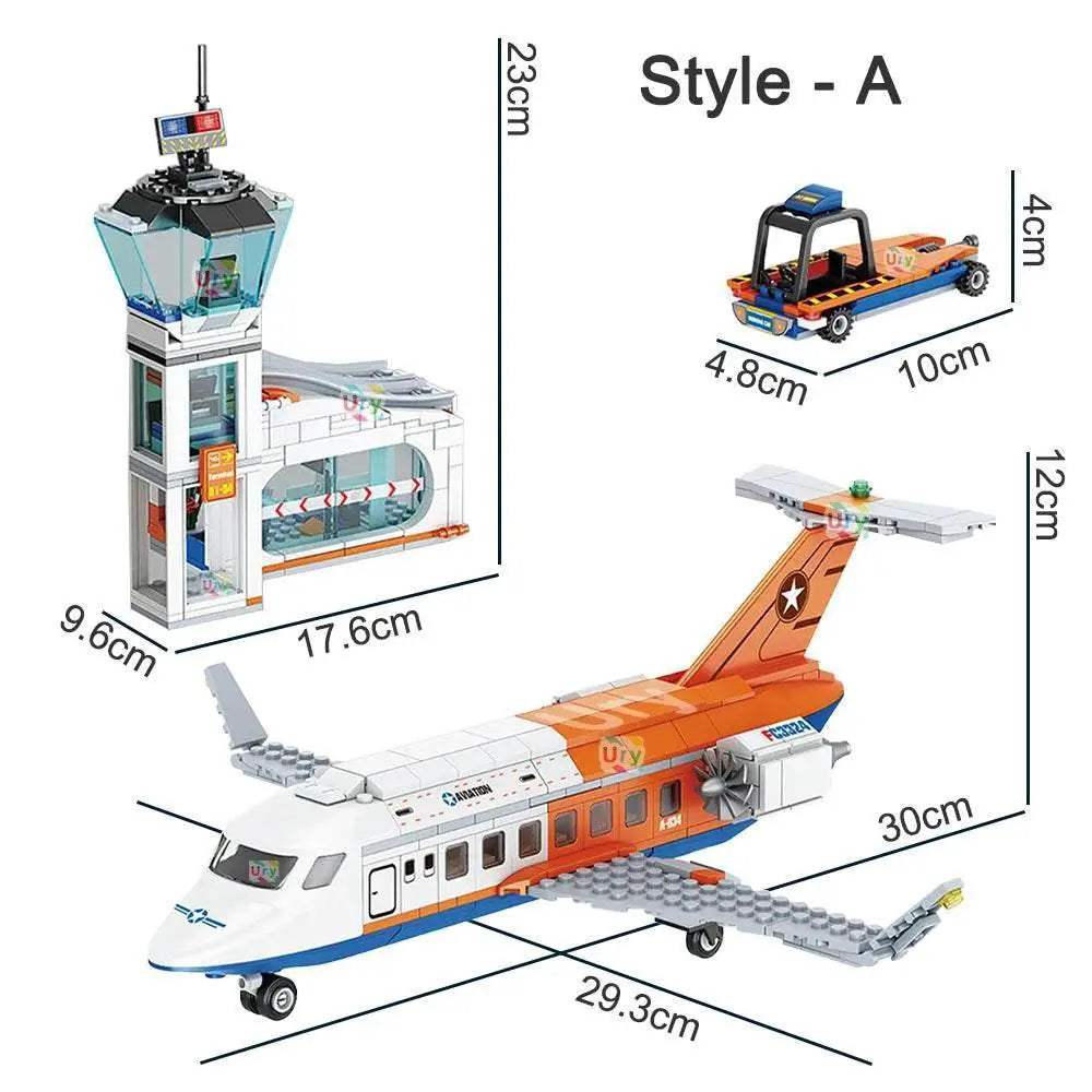  3in1 City Series Aviation Cargo Plane Building Blocks Set -  ToylandEU™