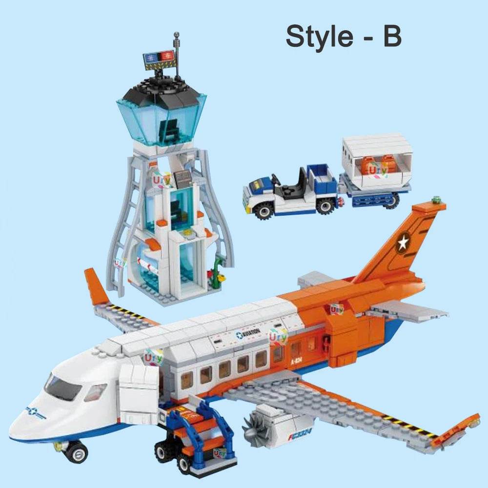 3in1 City Series Aviation Cargo Plane Helicopter Set Kids Gift - ToylandEU