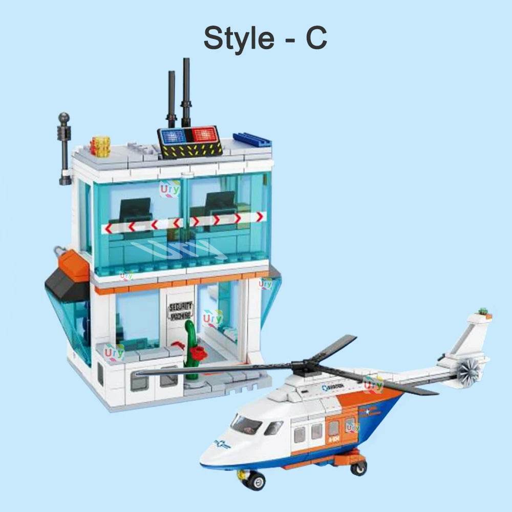 3in1 City Series Aviation Cargo Plane Helicopter Set Kids Gift - ToylandEU