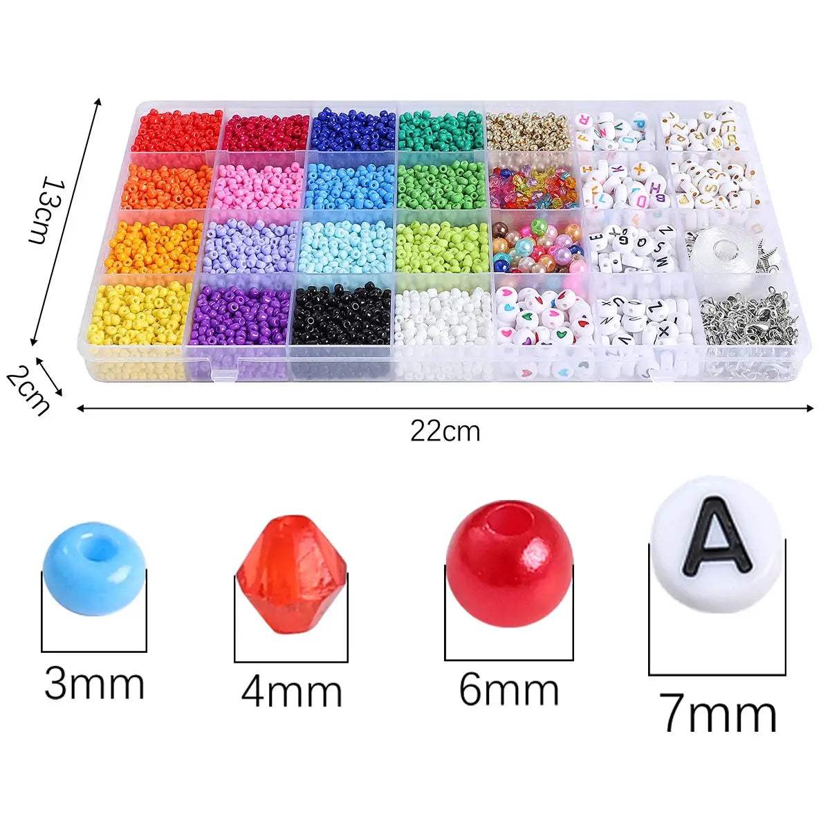 3mm Rice Bead Letter Bead DIY Jewelry Kit For Bracelets - ToylandEU