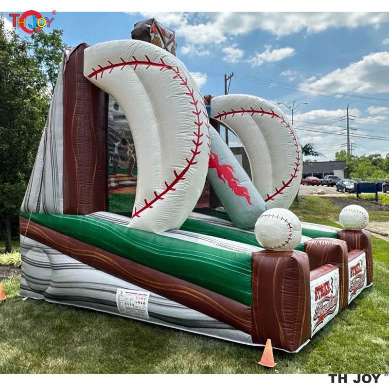 4.5x3.5m Outdoor Inflatable Carnival Game Strike 3 Baseball - ToylandEU