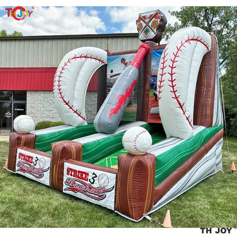4.5x3.5m Outdoor Inflatable Carnival Game Strike 3 Baseball - ToylandEU