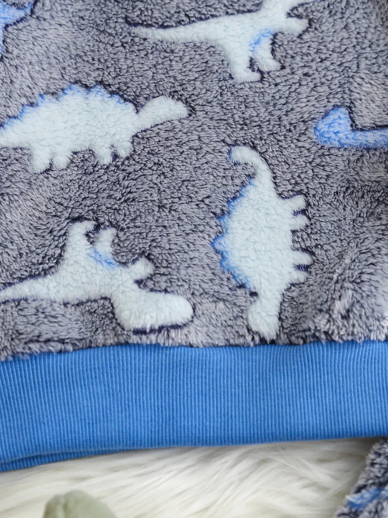 4-6Y Boys Flannel Dinosaur Print 2-Piece Set With Long Sleeve Shirt And Pants - ToylandEU