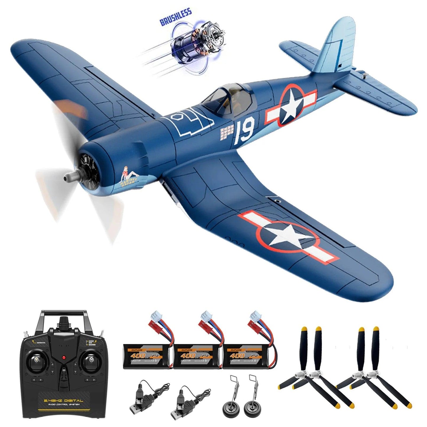 4 Channel Brushless RC Plane | 500mm Volantex | Toylandeu