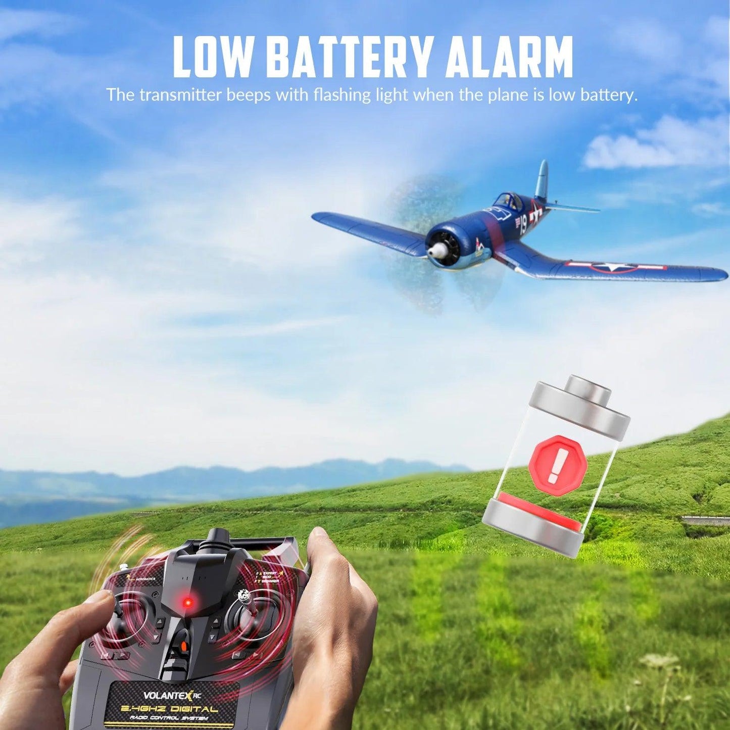 4 Channel Brushless RC Plane | 500mm Volantex | Toylandeu