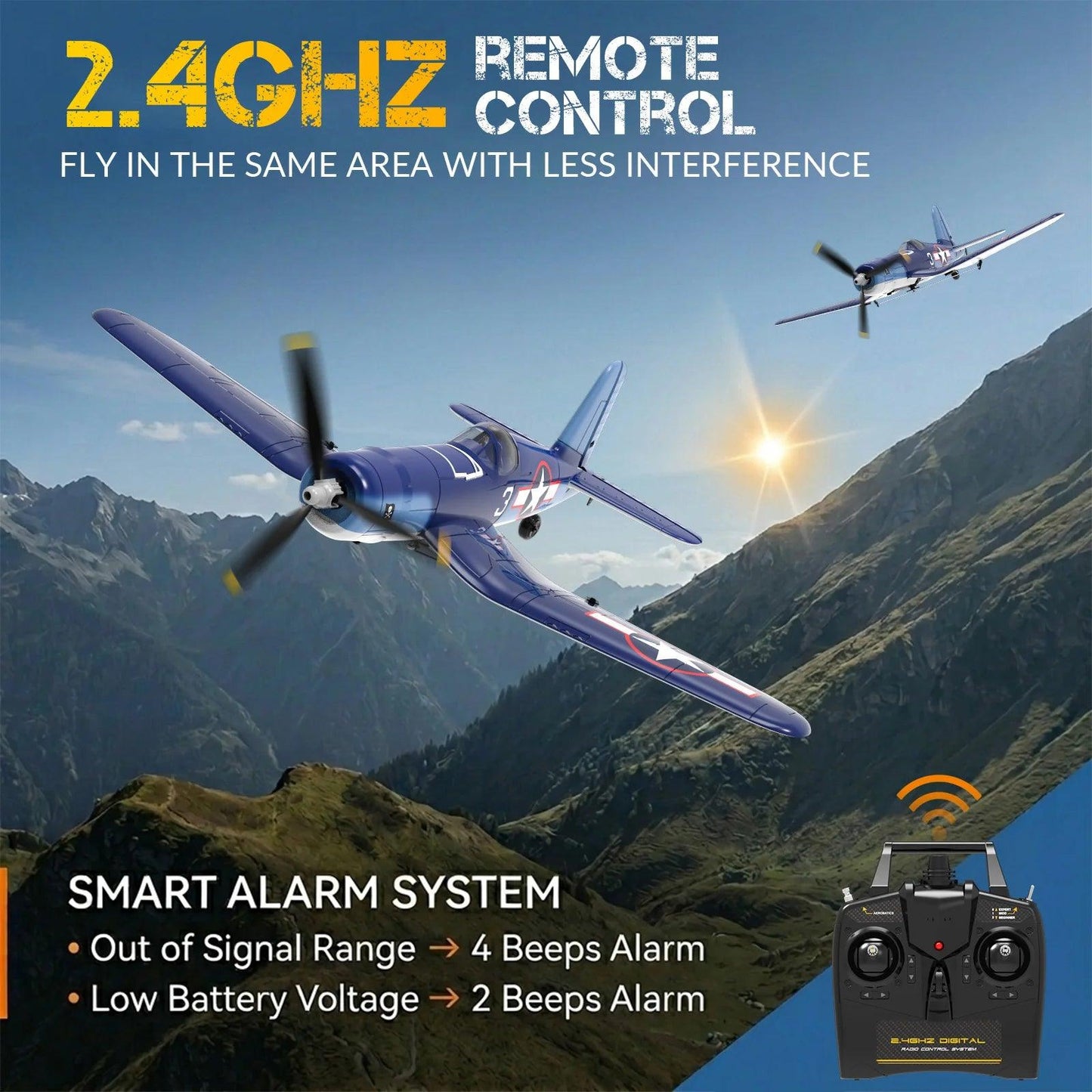 4 Channel Rc Airplane | 6 Axis Gyro | Toylandeu™