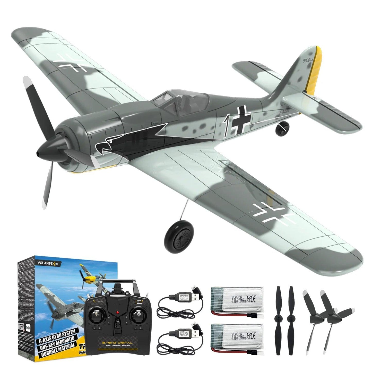 4 Channel Volantexrc Fw190 Rc Plane With Xpilot | Toylandeu