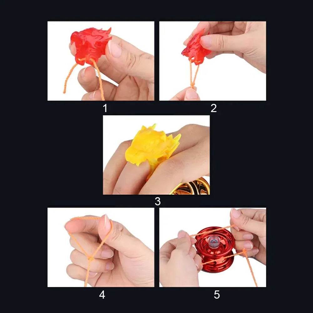 4 Colours Children's Magic Yo-Yo Reactive High Speed Aluminium Yo-Yo CNC Swivel Rope Boys Girls Children's Toys - ToylandEU
