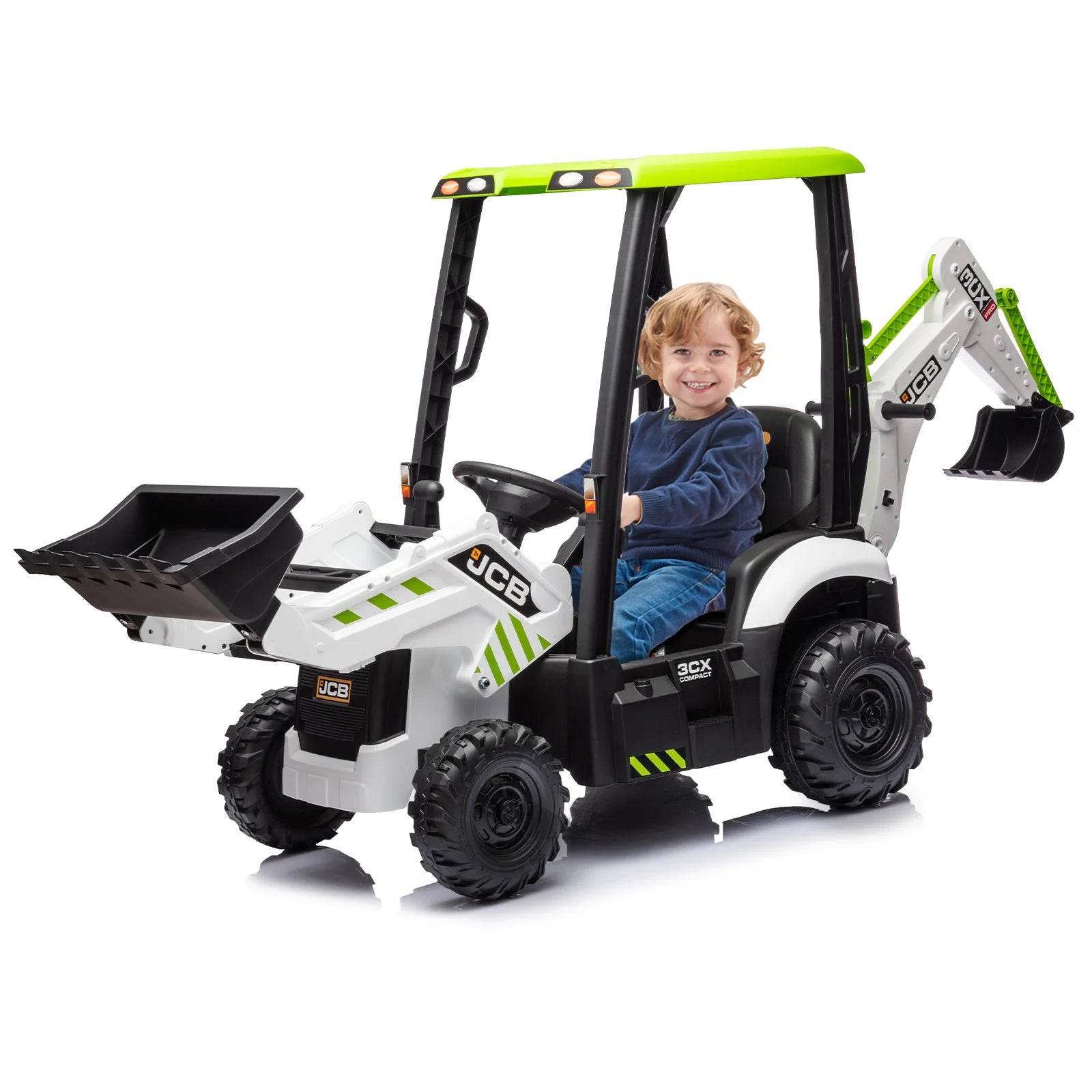 4 In 1 Ride On Excavator & Bulldozer Kids Electric Vehicle - ToylandEU