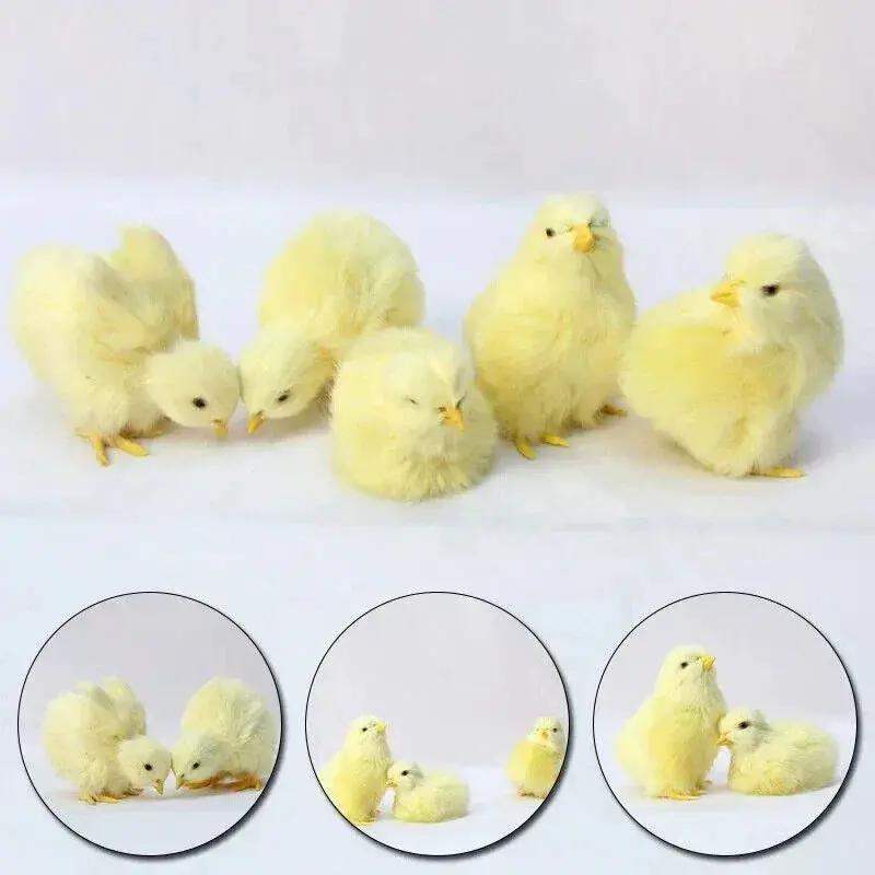 Realistic Baby Chick Figurines Set Of 4 Miniature Farm Chicks - ToylandEU
