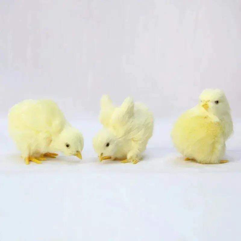 Realistic Baby Chick Figurines Set Of 4 Miniature Farm Chicks - ToylandEU