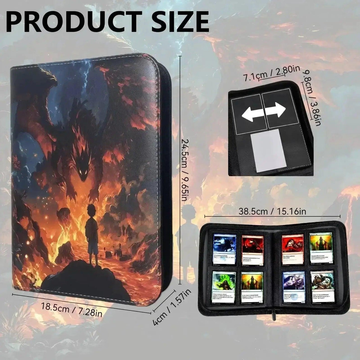  4 Pocket TCG Binder Durable Waterproof Zipper -  ToylandEU™