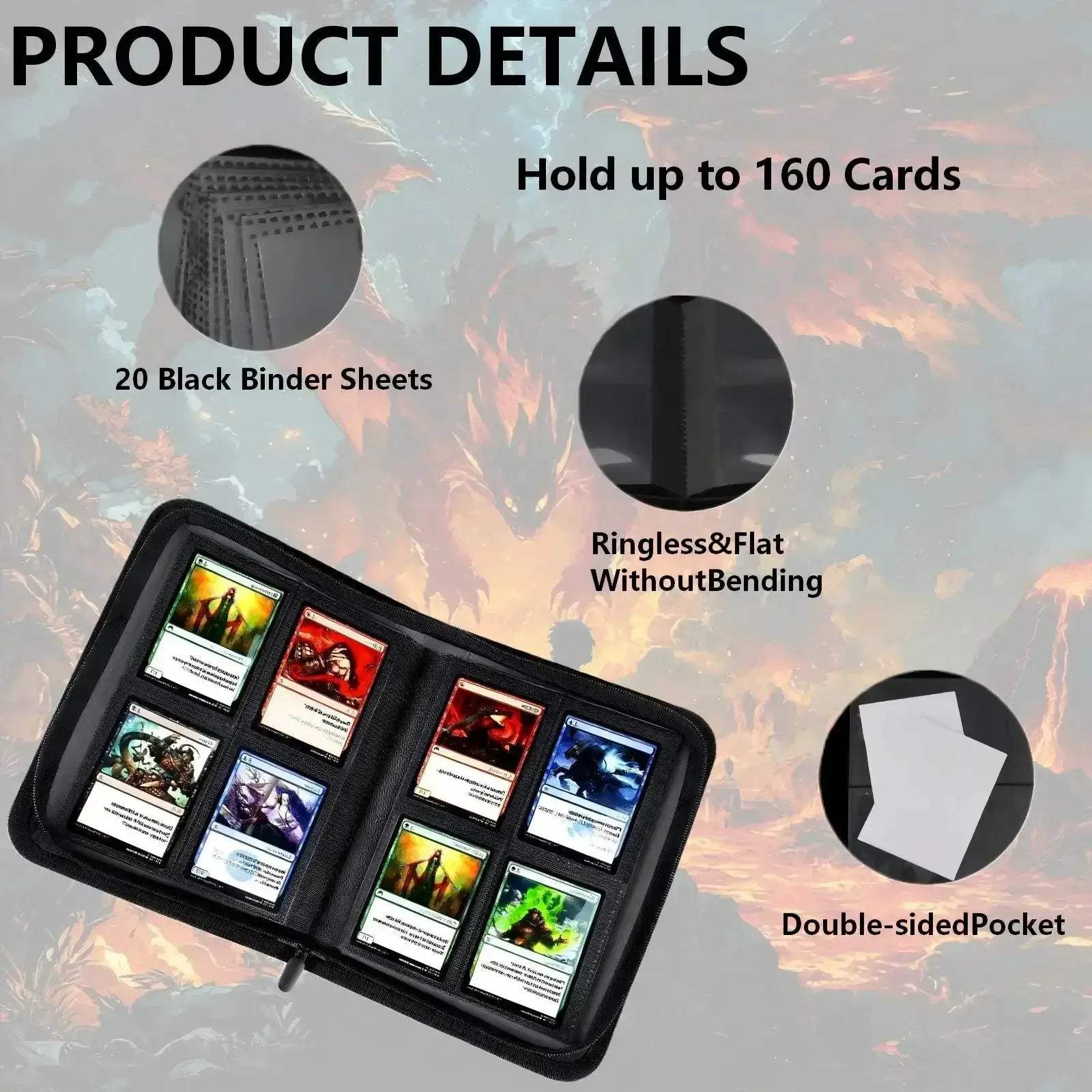 4 Pocket TCG Binder With Durable Waterproof Zipper - ToylandEU