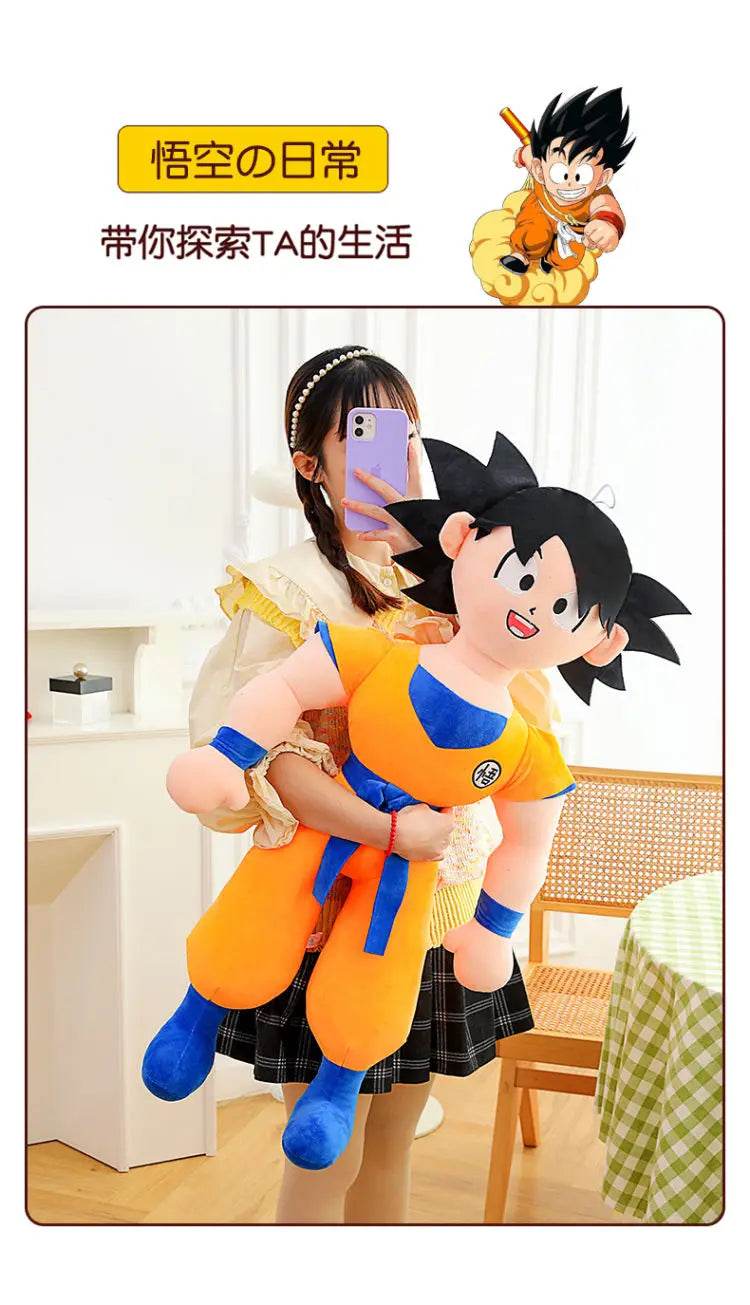 40/50/70CM Anime Dragon Ball Son Goku Plush Doll Pillow Large Kawaii Soft Stuffed Toy - ToylandEU