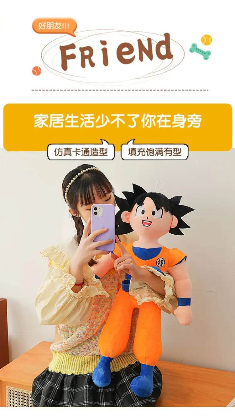 40/50/70CM Anime Dragon Ball Son Goku Plush Doll Pillow Large Kawaii Soft Stuffed Toy - ToylandEU