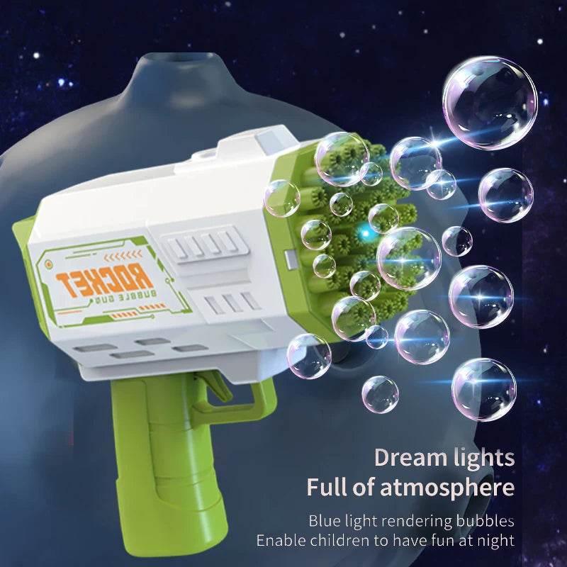 40 Hole Children's Bubble Gun Continuous Bubbles Outdoor Toy for Birthday and Wedding Parties Excluding Bubble Liquid and Battery - ToylandEU