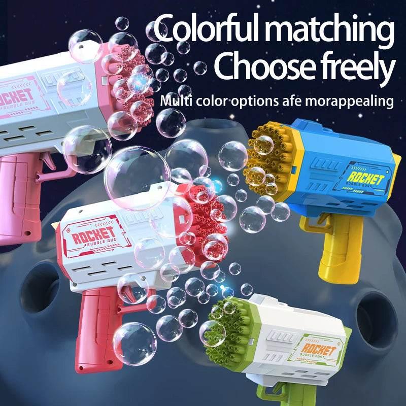 40 Hole Children's Bubble Gun Continuous Bubbles Outdoor Toy for Birthday and Wedding Parties Excluding Bubble Liquid and Battery - ToylandEU
