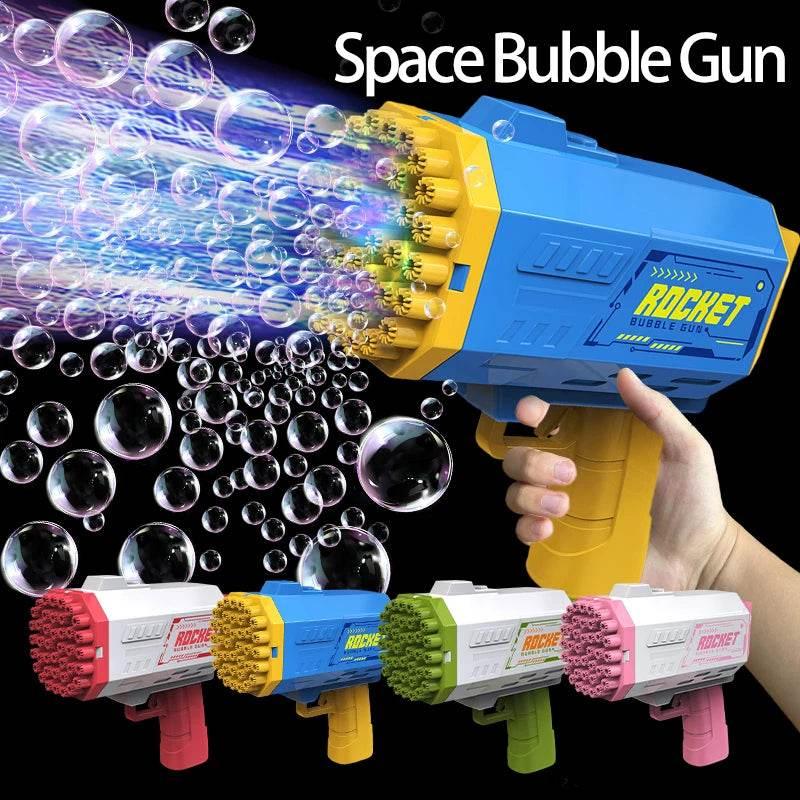 40 Hole Children's Bubble Gun Continuous Bubbles Outdoor Toy for Birthday and Wedding Parties Excluding Bubble Liquid and Battery - ToylandEU