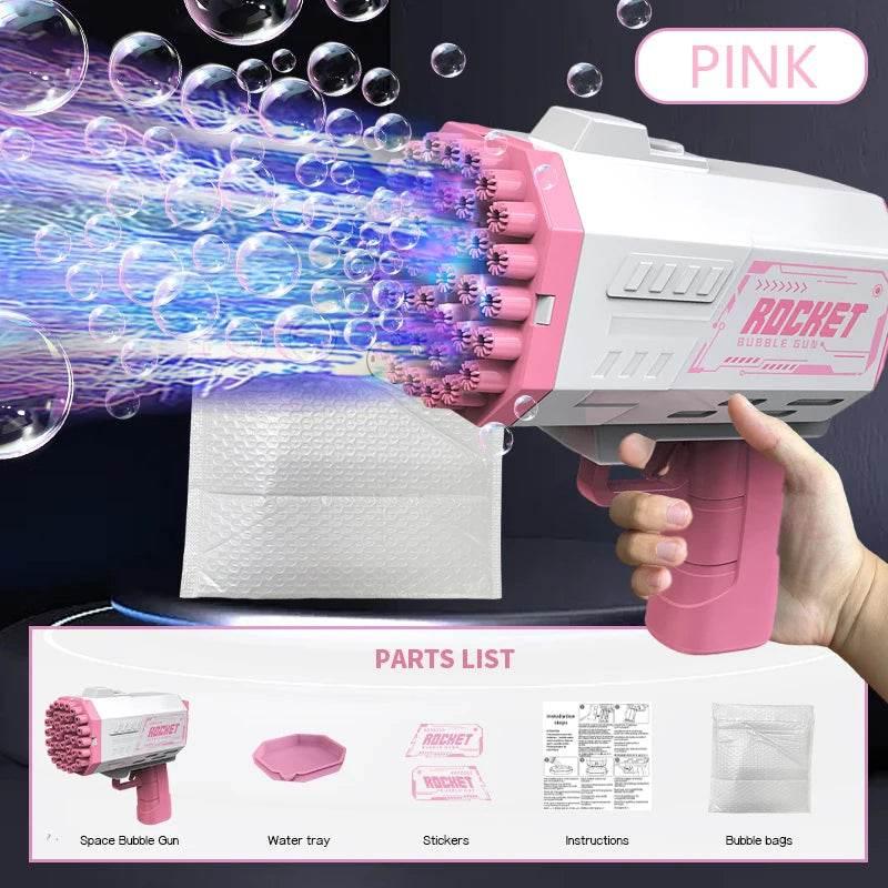 40 Hole Children's Bubble Gun Continuous Bubbles Outdoor Toy for Birthday and Wedding Parties Excluding Bubble Liquid and Battery - ToylandEU