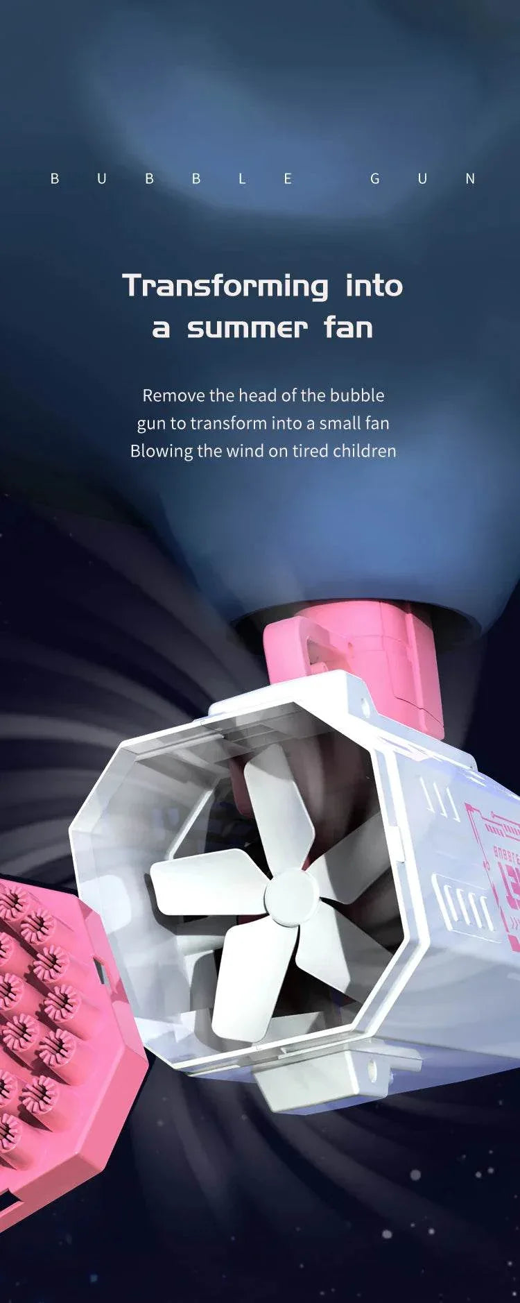 40 Hole Children's Bubble Gun Continuous Bubbles Outdoor Toy for Birthday and Wedding Parties Excluding Bubble Liquid and Battery - ToylandEU