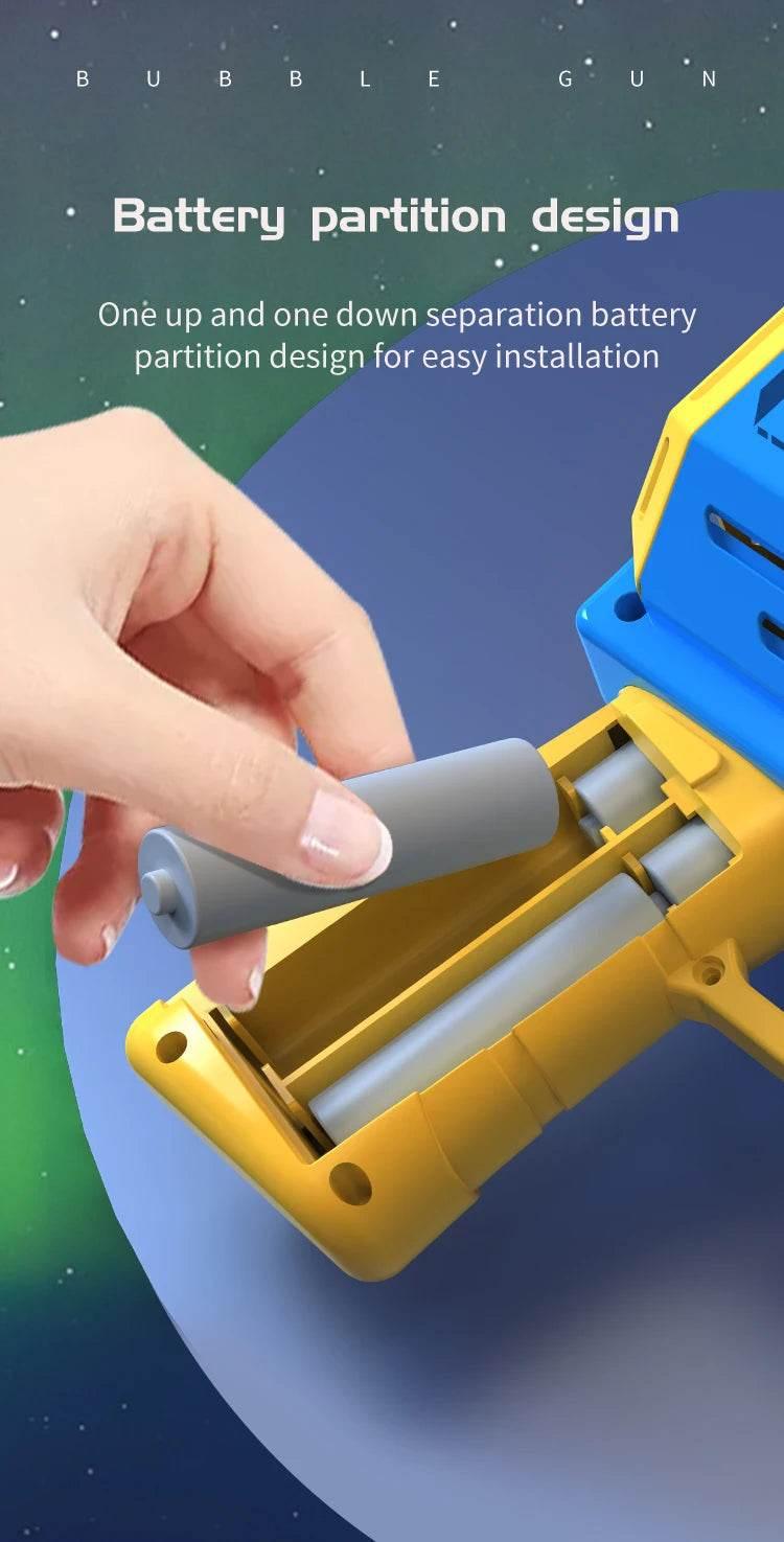 40 Hole Children's Bubble Gun Continuous Bubbles Outdoor Toy for Birthday and Wedding Parties Excluding Bubble Liquid and Battery - ToylandEU