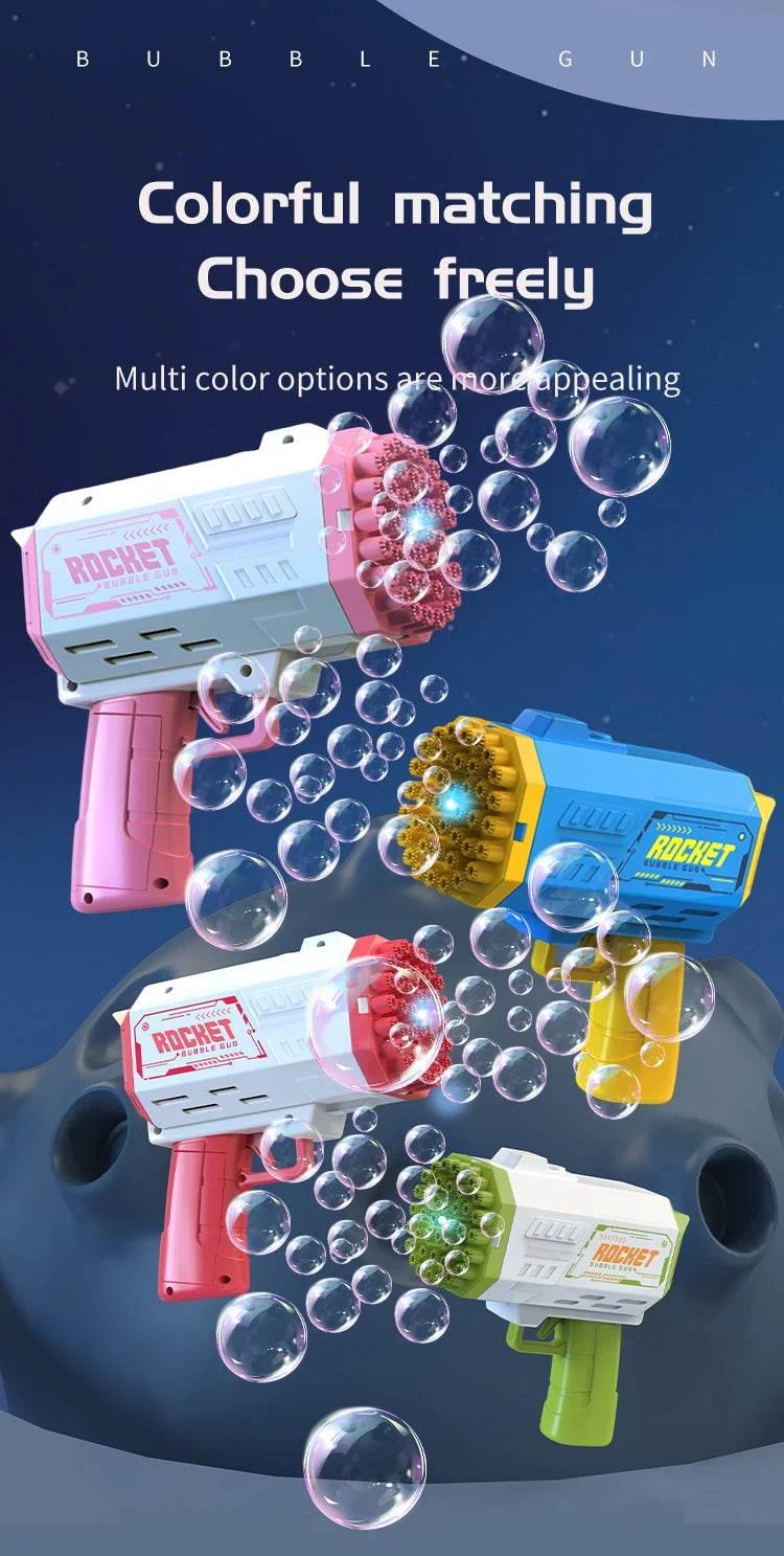 40 Hole Children's Bubble Gun Continuous Bubbles Outdoor Toy for Birthday and Wedding Parties Excluding Bubble Liquid and Battery - ToylandEU