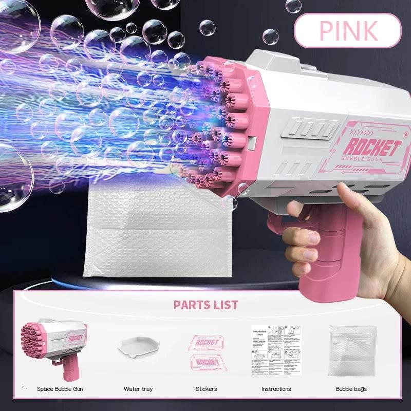 40 Hole Children's Bubble Gun Continuous Bubbles Outdoor Toy for Birthday and Wedding Parties Excluding Bubble Liquid and Battery - ToylandEU