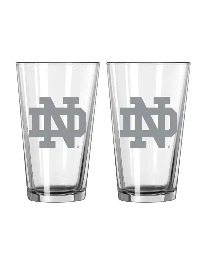 Notre Dame Fighting Irish Glass Pint Frost Design 2 Piece Set