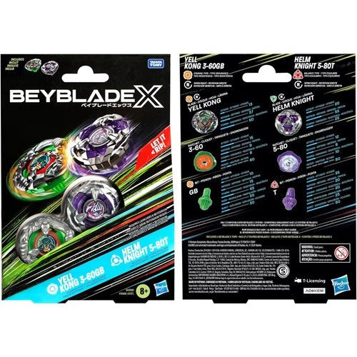 Beyblade X Dual Pack Set With Interchangeable Tops