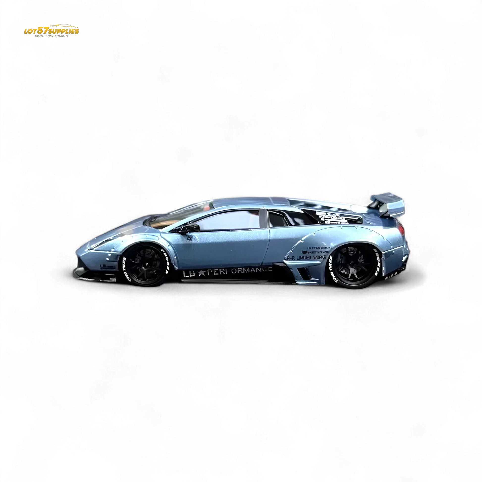 404ERROR Lamborghini Murcielago LBWK Ice Blue 1:64 - ToylandEU