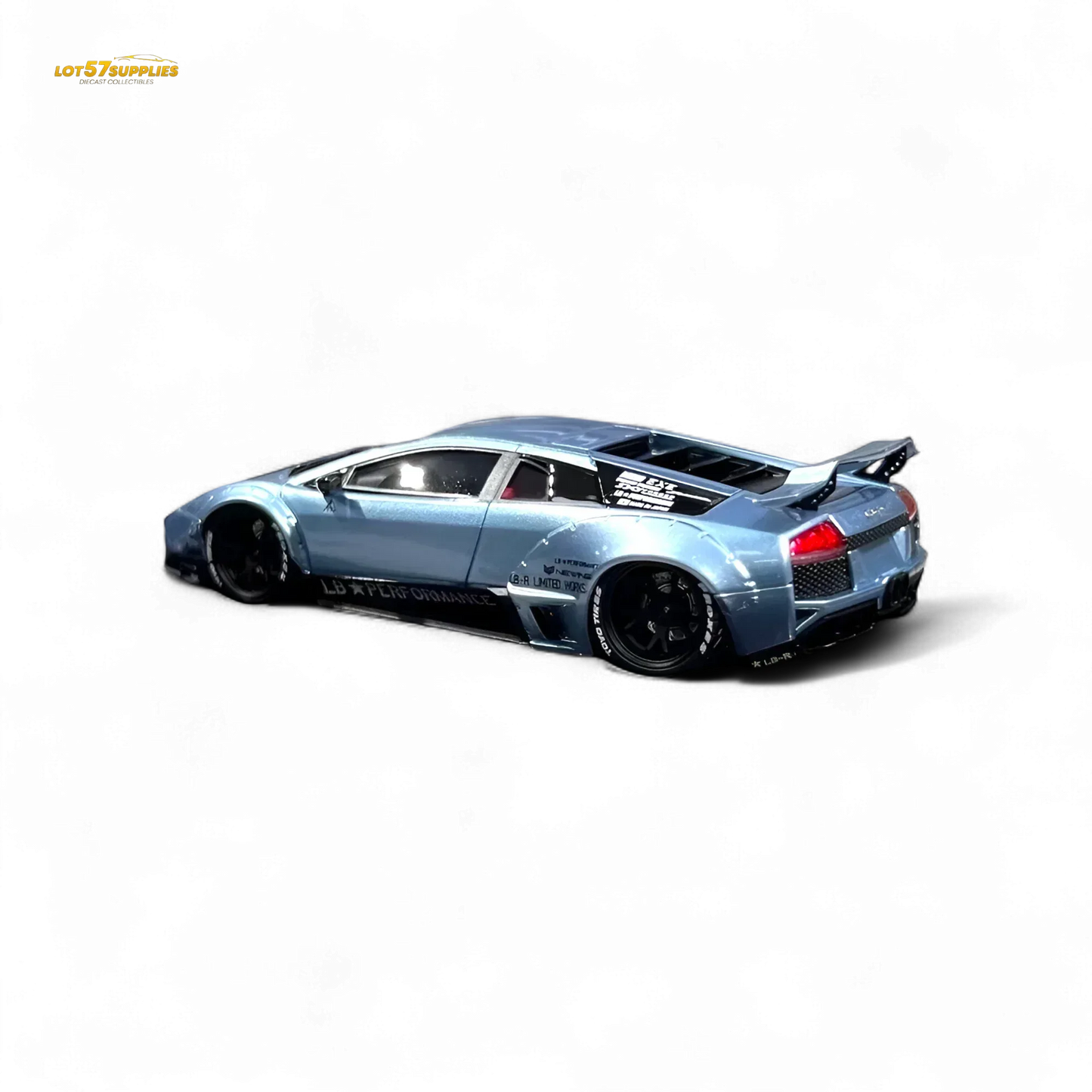 404ERROR Lamborghini Murcielago LBWK Ice Blue 1:64 - ToylandEU