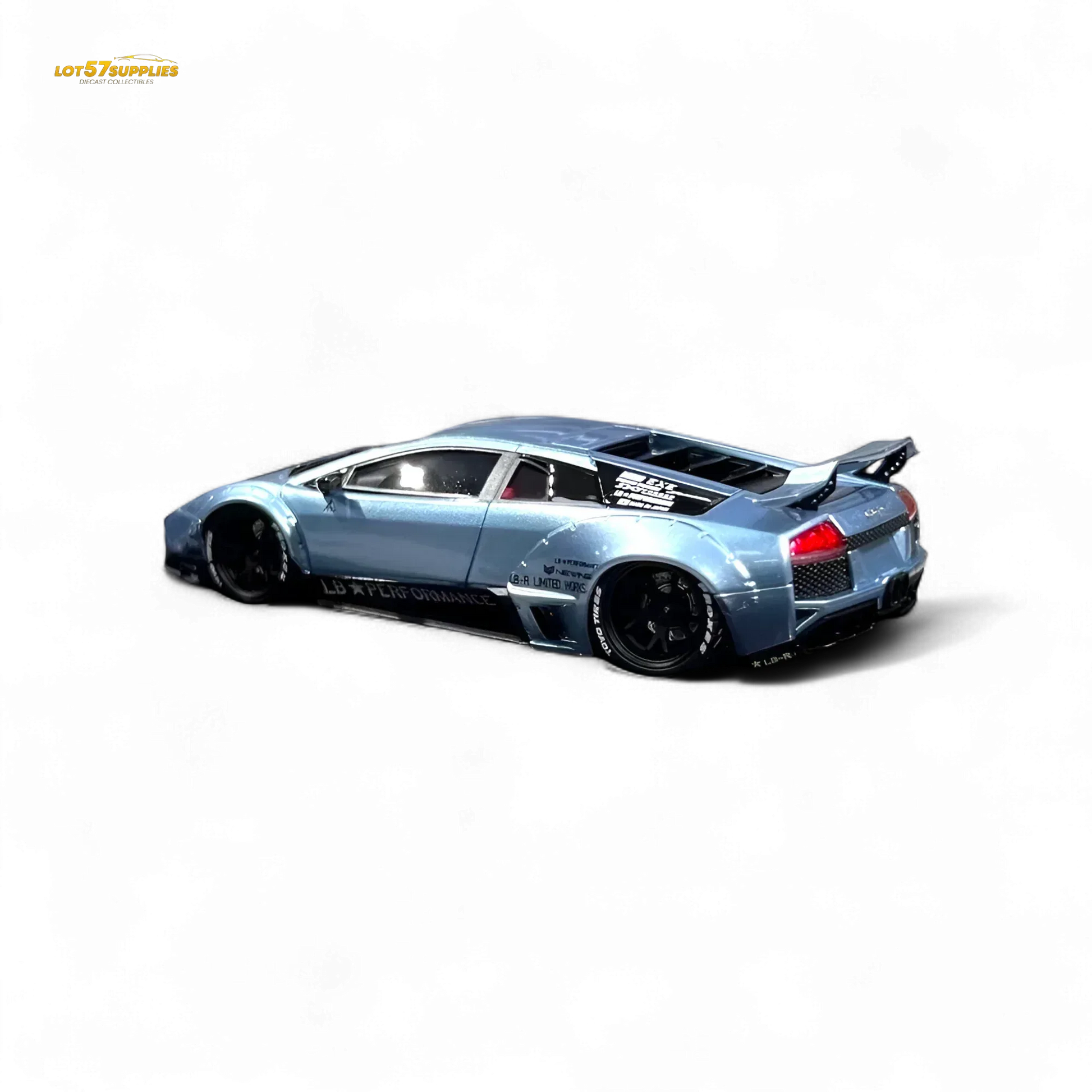404ERROR Lamborghini Murcielago LBWK Ice Blue 1:64 - ToylandEU