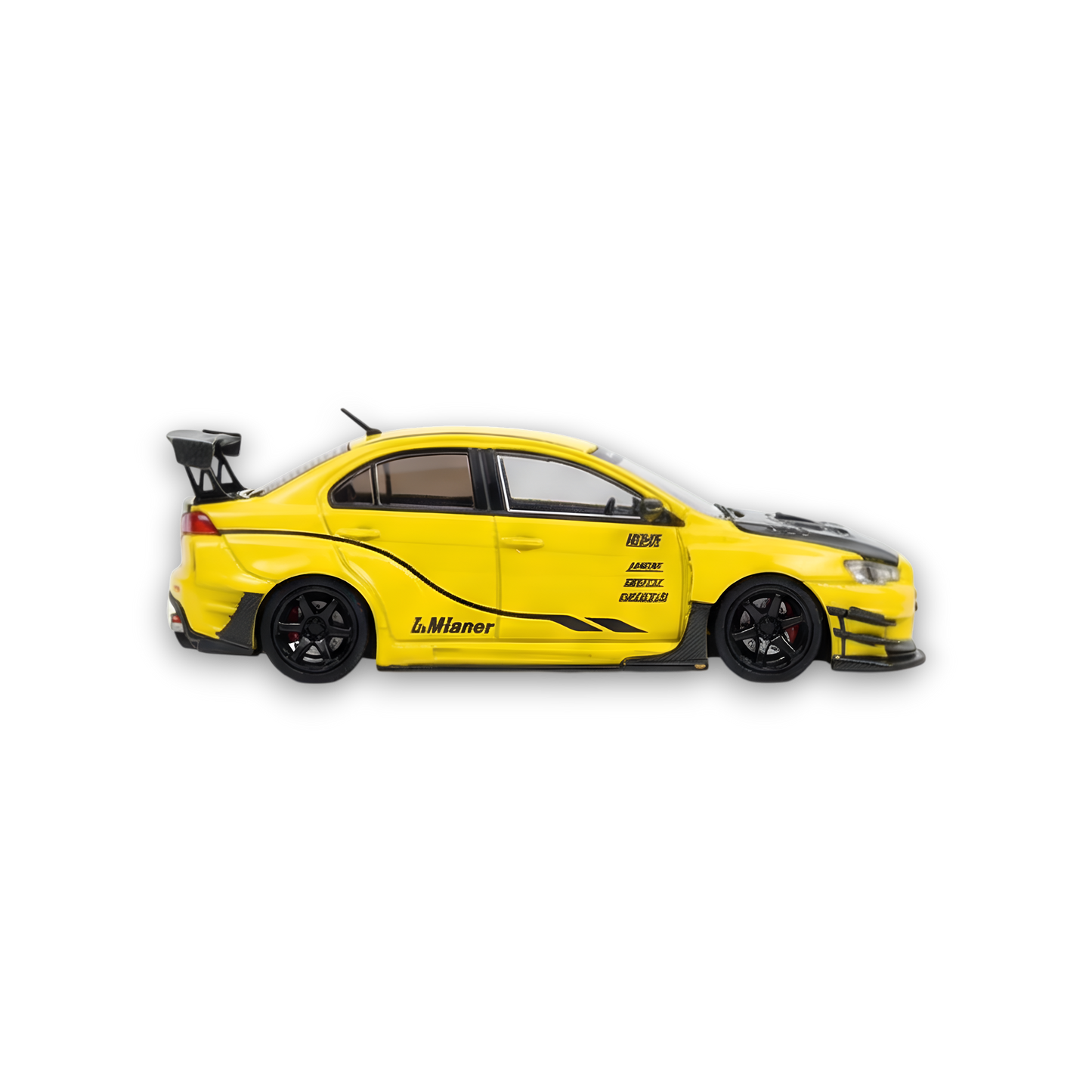 404ERROR Mitsubishi Evolution X Varis Widebody Yellow 1:64 - Lot57Supplies Diecast Shop