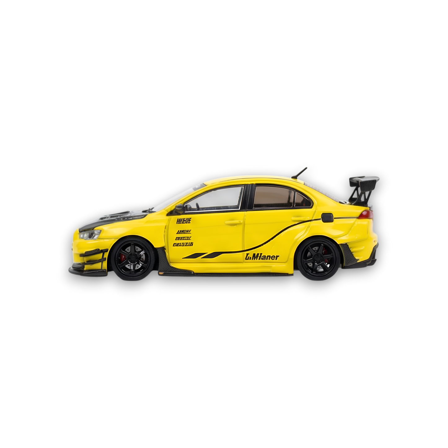 404ERROR Mitsubishi Evolution X Varis Widebody Yellow 1:64 - Lot57Supplies Diecast Shop