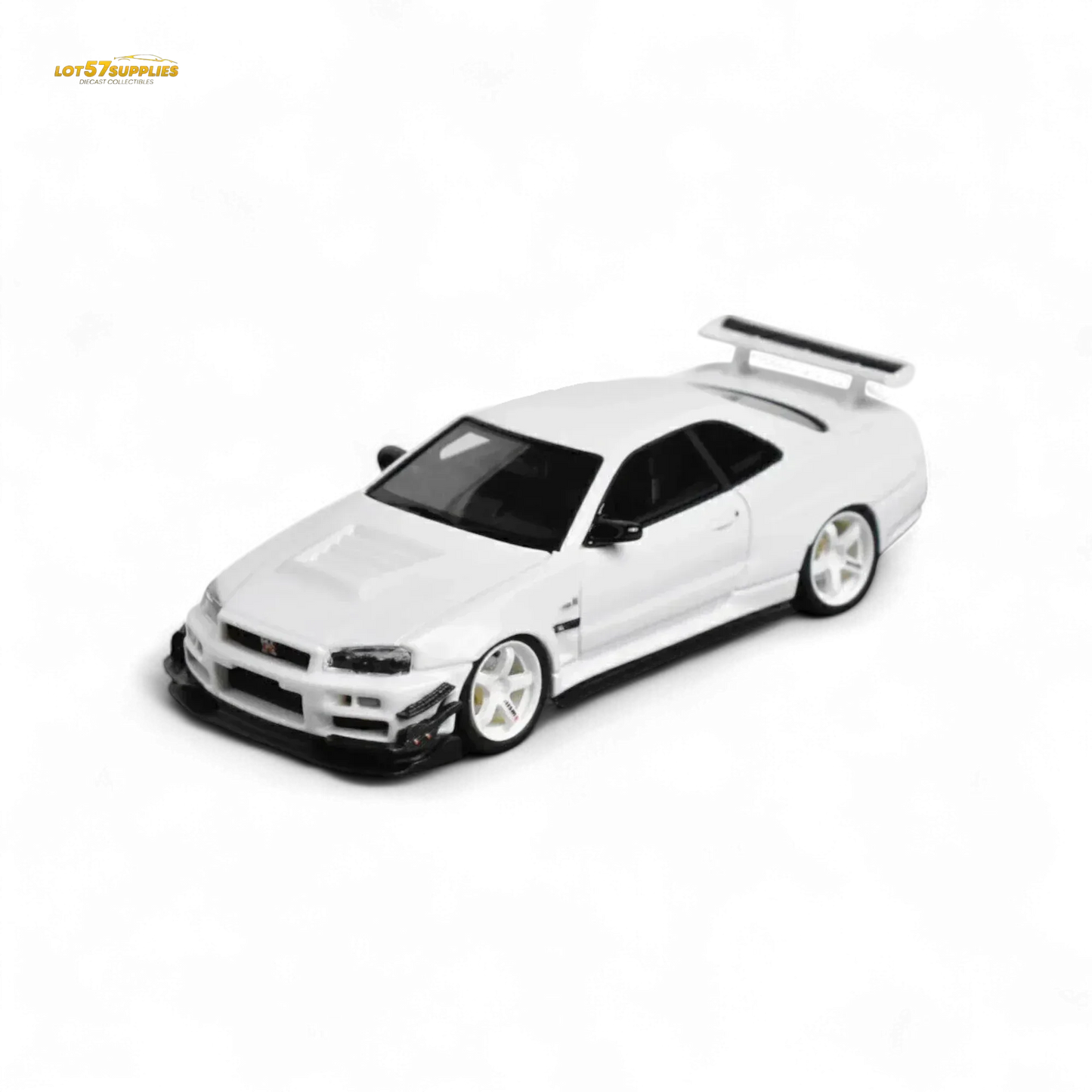 Error404 Model Nissan Skyline GT-R (R34) Custom Solid White 1:64 - ToylandEU