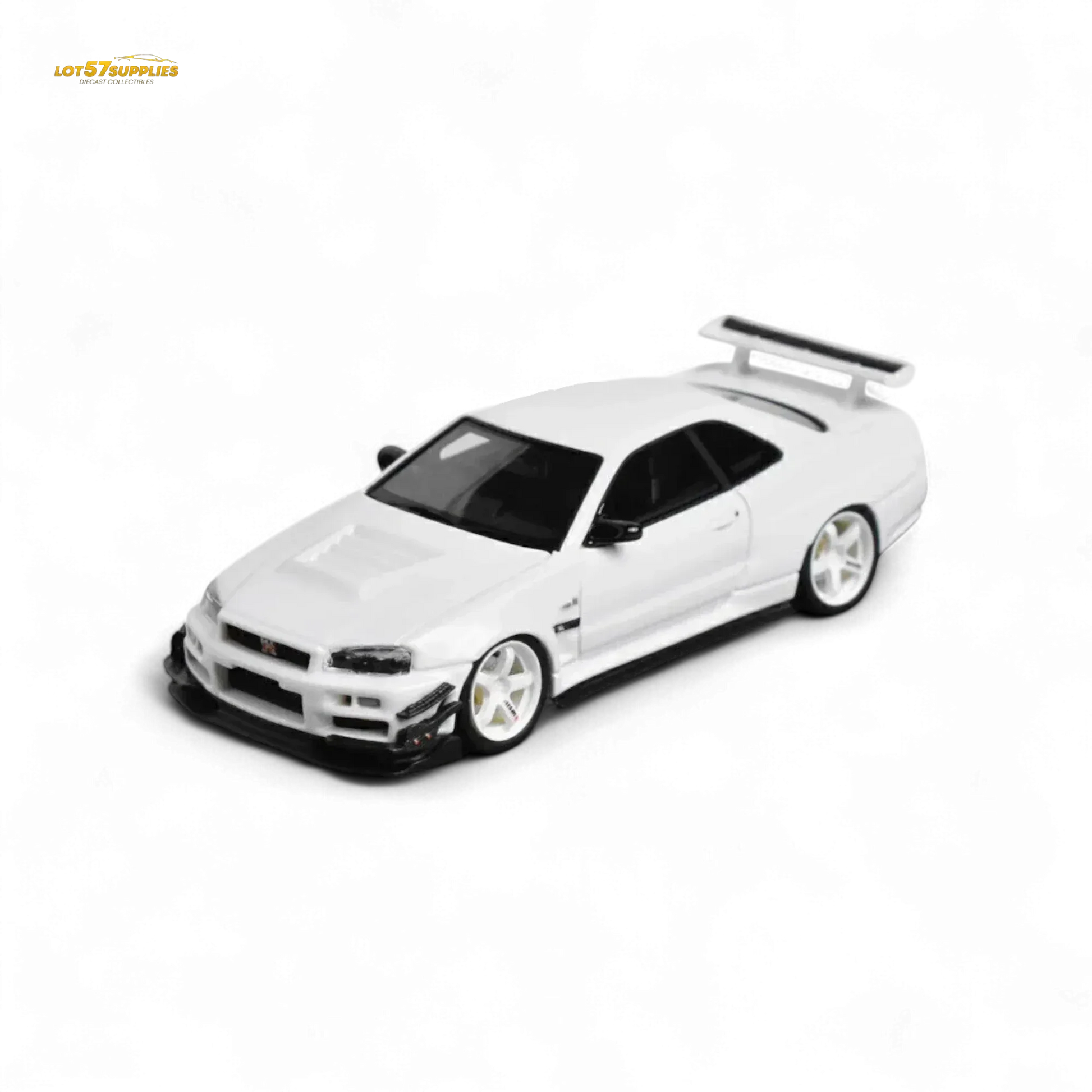 Error404 Model Nissan Skyline GT-R (R34) Custom Solid White 1:64 - ToylandEU