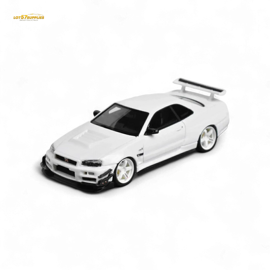 Error404 Model Nissan Skyline GT-R (R34) Custom Solid White 1:64 - ToylandEU