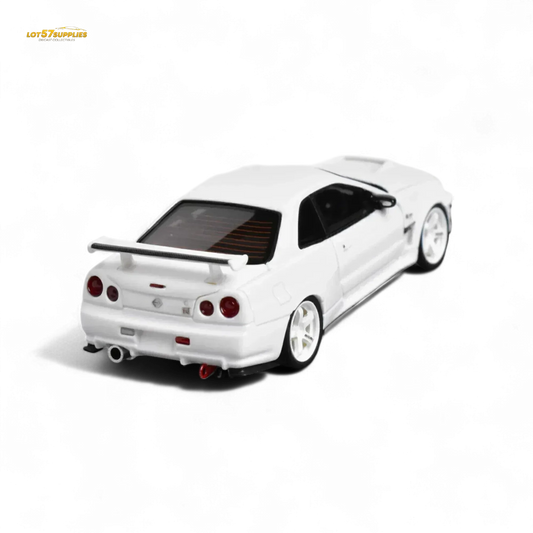 Error404 Model Nissan Skyline GT-R (R34) Custom Solid White 1:64 - ToylandEU