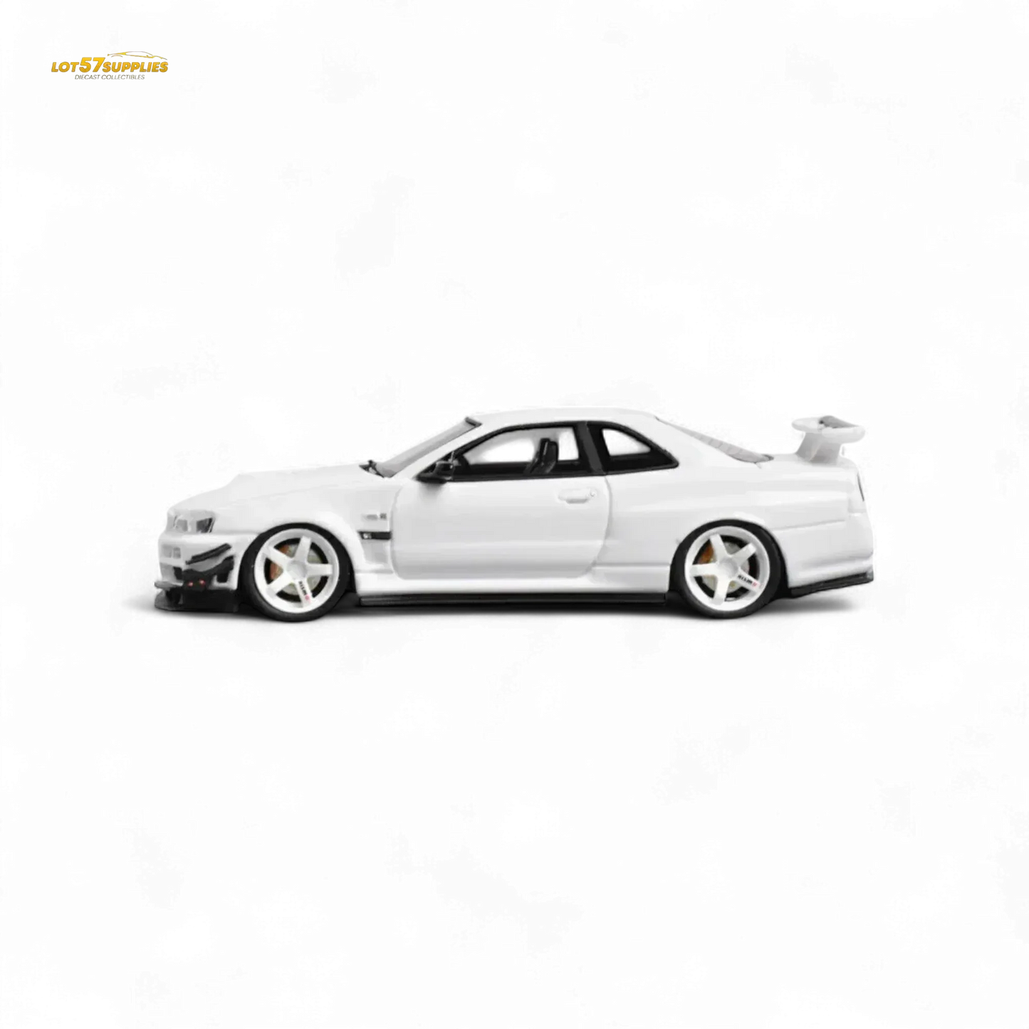 Error404 Model Nissan Skyline GT-R (R34) Custom Solid White 1:64 - ToylandEU