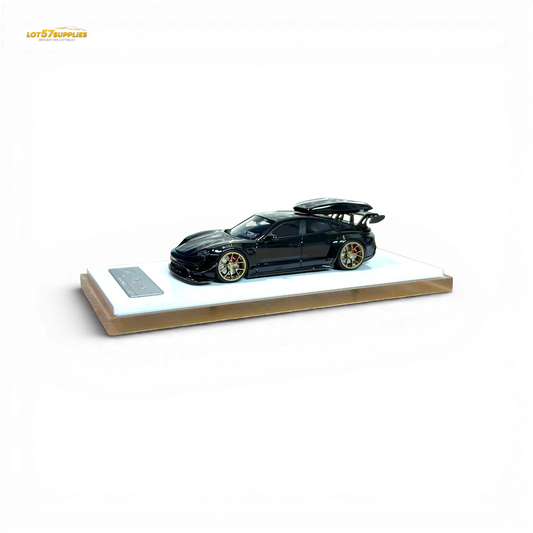 404ERROR Porsche Taycan Black with Roof Box 1:64 - ToylandEU