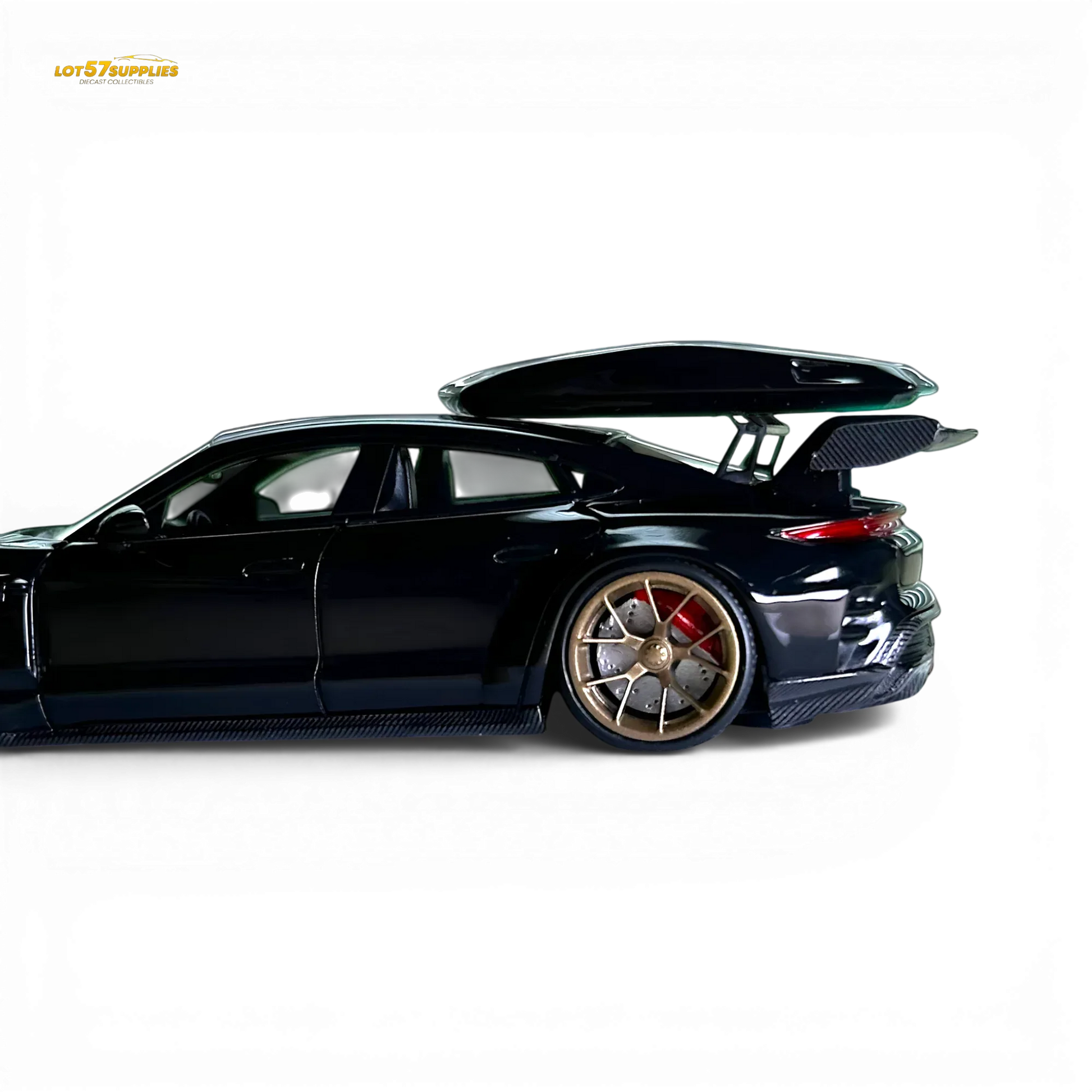 404ERROR Porsche Taycan Black with Roof Box 1:64 - ToylandEU