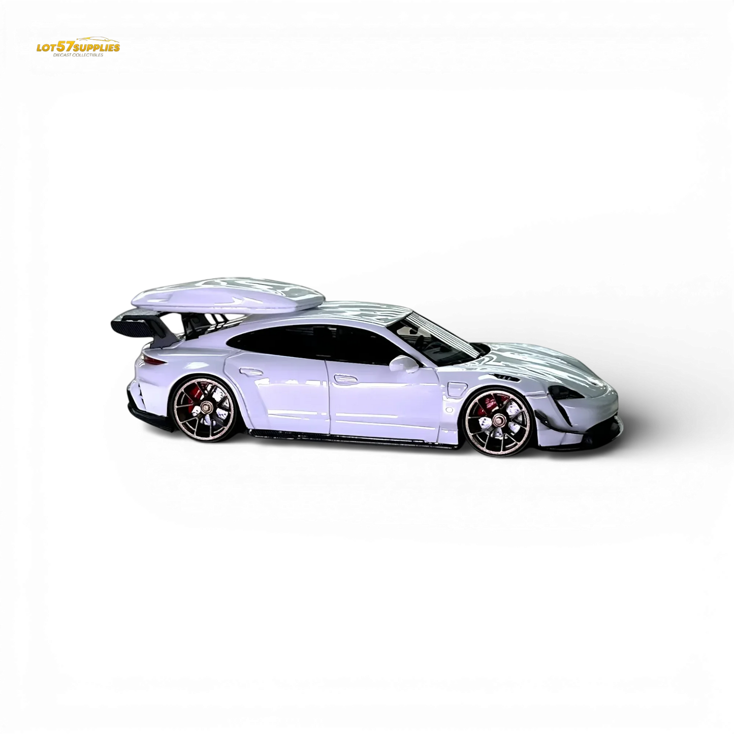404ERROR Porsche Taycan White with Roof Box 1:64 - ToylandEU