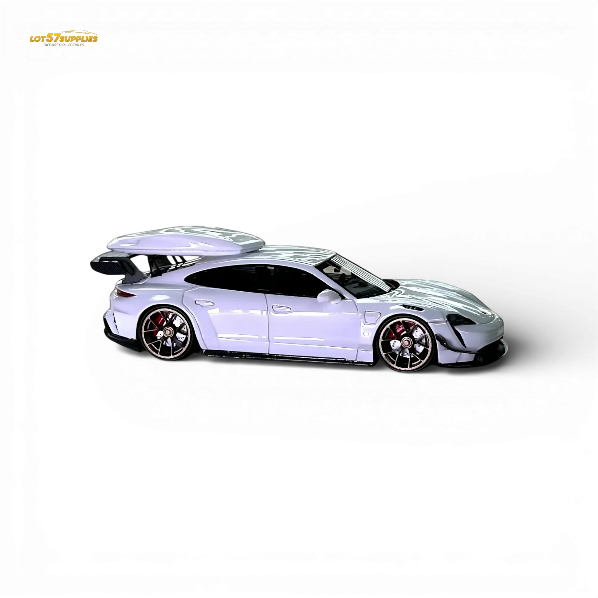 404ERROR Porsche Taycan White with Roof Box 1:64 - ToylandEU
