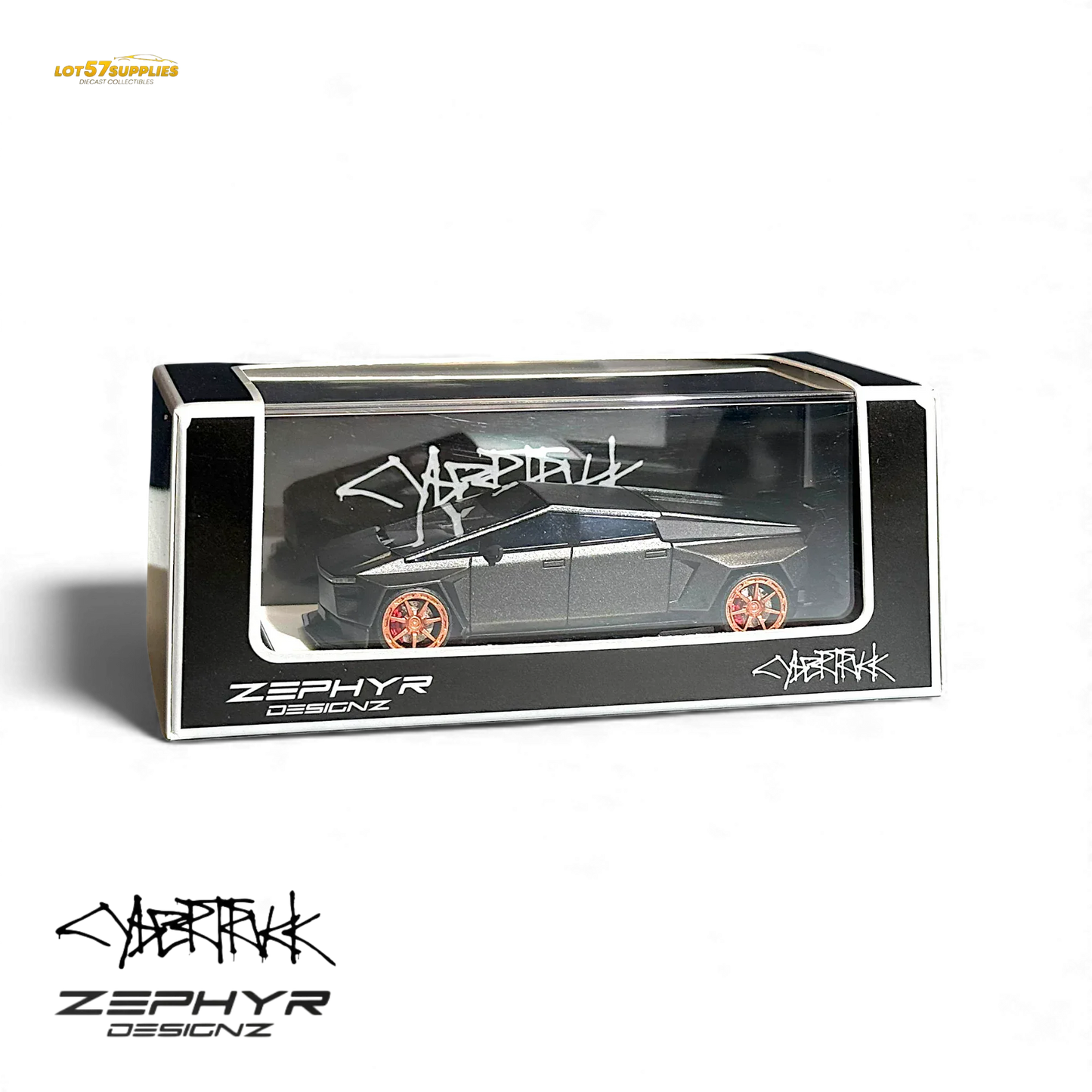 404ERROR Tesla Cybertruck Custom Widebody - Matte Gray 1:64 - ToylandEU