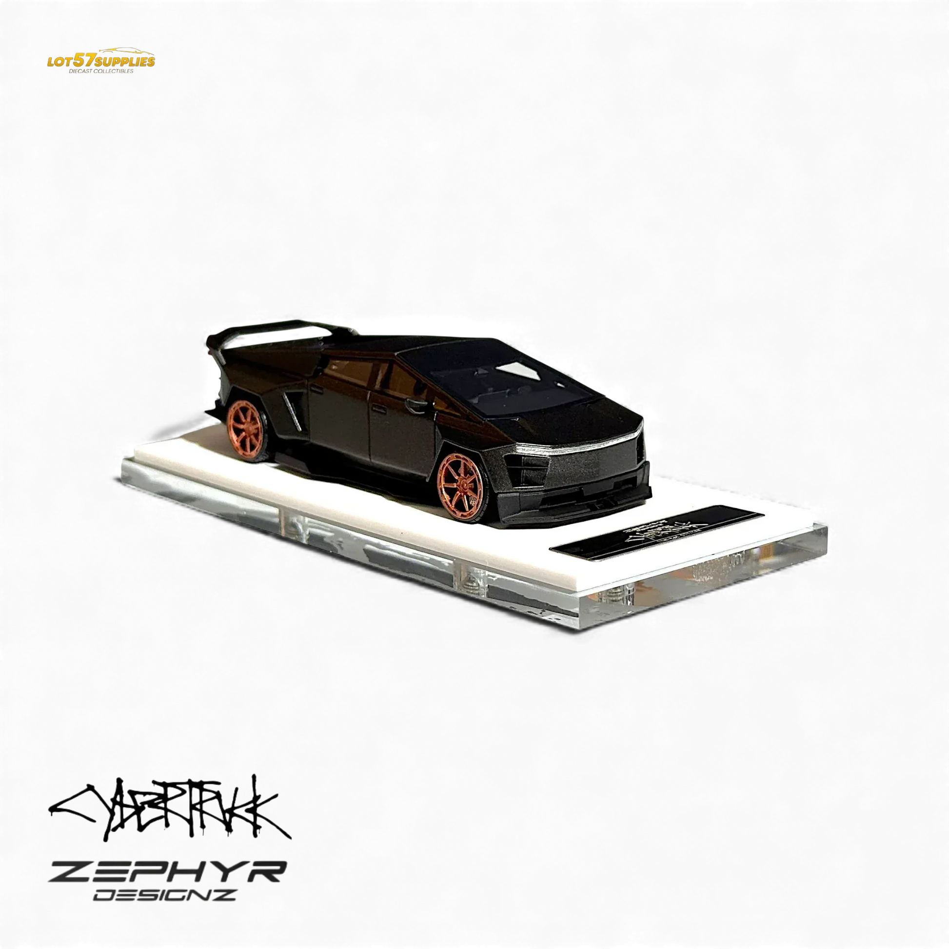404ERROR Tesla Cybertruck Custom Widebody - Matte Gray 1:64 - ToylandEU