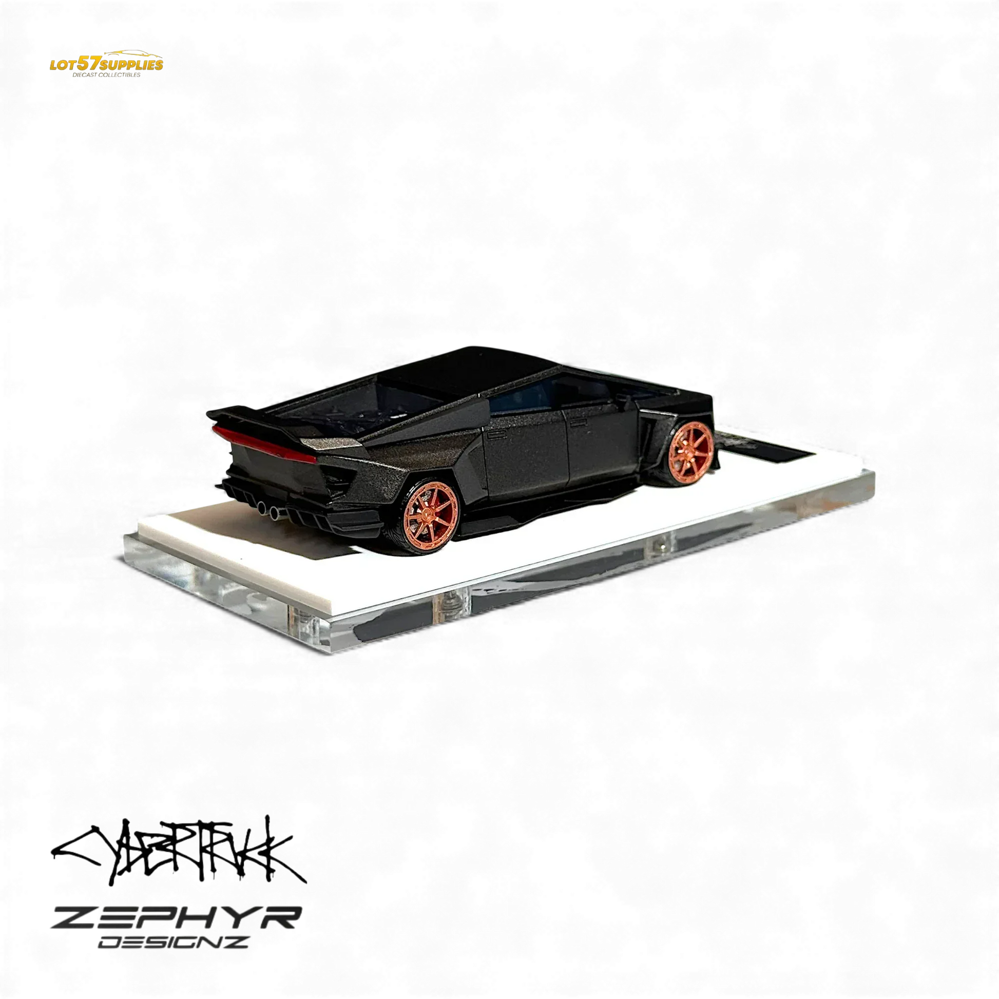 404ERROR Tesla Cybertruck Custom Widebody - Matte Gray 1:64 - ToylandEU