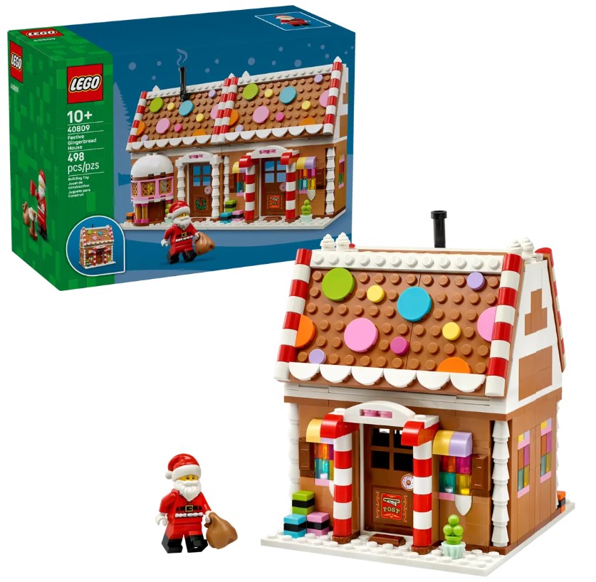 LEGO® Festive Gingerbread House Set 40809 | 498 Pieces | Ages 10+