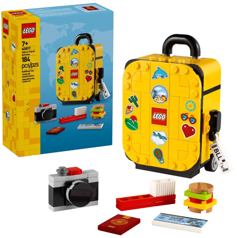 LEGO® Travel Suitcase | Yellow Building Set | 184 Pieces | Ages 7+